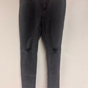 Seven7 Black Distressed Skinny Jeans
